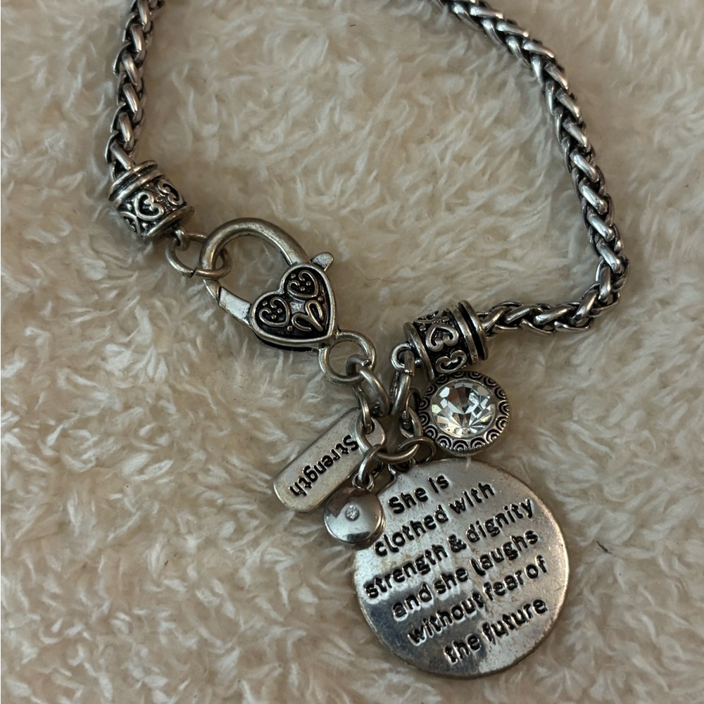 Silver Inspirational Charm Bracelet